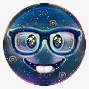 Nerd Emoji Midnight Glasses Confetti Colorsplash Blue - Egg Decorating