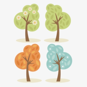 4 Season Trees Svg Cutting Files Spring Tree Svg Summer - Winter Spring Summer Fall Png
