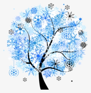 Winter Tree Png - Blue And Black Tree Cotton And Linen Decorative Pillow
