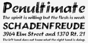 Brushstroke Plain Font Phrases - Kingthings Font