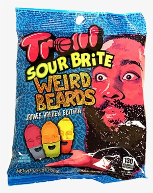 Trolli Sour Brite Weird Beards Gummi Candy James Harden - James Harden Trolli Beards