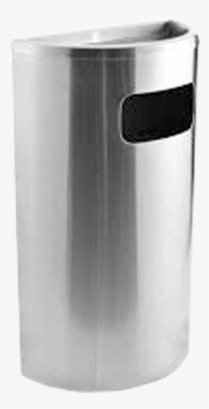 Stainless Steel Semi Round Bin C/w Ashtray Top - Vase