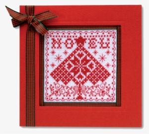 Cross Stitch Card11 - Red Cross Stitch Christmas Patterns Free