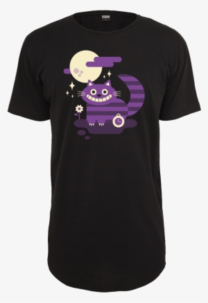 Cute Cheshire Cat Urban Classics Long Tee Shirt Front