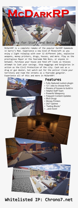 Mcdarkrp Is An Upcoming Minecraft Server That Will - Plywood