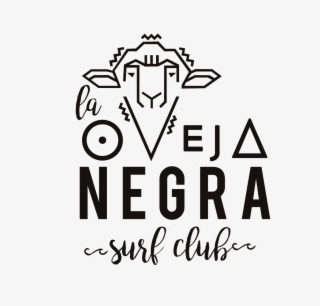 La Oveja Negra Hostel And Surf Club Tamarindo Logo - Line Art