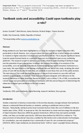 Textbook Costs And Accessibility - Article On Media As Watchdog Of Democracy