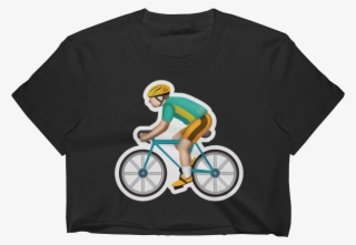 Emoji Crop Top T Shirt - Cycling