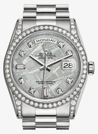 Copy Rolex Day Date 36 White Gold And Diamonds Meteorite - Rolex Day Date White Gold Diamond