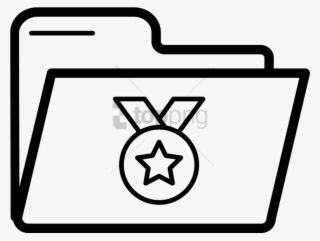 Free Png Medal And Certificate Folder Icon - Medal Pictogram