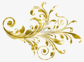 Free Png Flowers Vinyl Wall Art Decal Png Image With - Ornamentos Dorados Png