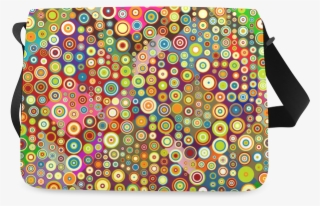 Multicolored Retro Polka Dots Pattern Messenger Bag - Messenger Bag