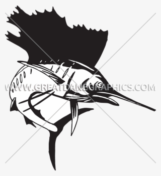 Png Black And White Library Marlin Clipart Sketch - Illustration