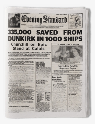 Esi Casestudy Warnerbros Dunkirk - Dunkirk Newspaper Article 1940