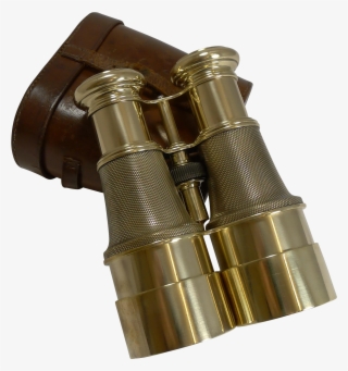 Superb Pair Ww1 Binoculars And Case - Brass