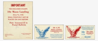 Post Office Notices Early Release Moon Landing Stamp - Poster