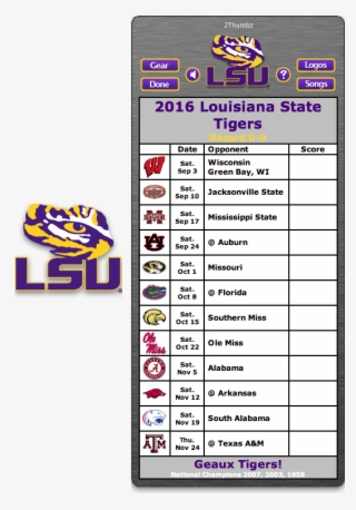 Get Your 2016 Lsu Tigers Football Schedule Mac App - Um Football Schedule 2018