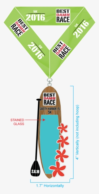 2016 - Safety Harbor - 5k Medal - Grip Tape