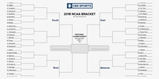 Tournament Bracket Png - Ncaa Printable Bracket 2018