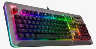 Features A Distinctive Curved Design With A 2mm Thick - Level 20 Rgb Titanium Gaming Keyboard
