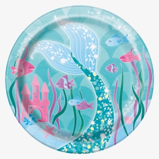 Under The Sea Mermaid Plate Small - Mermaid Party Plates