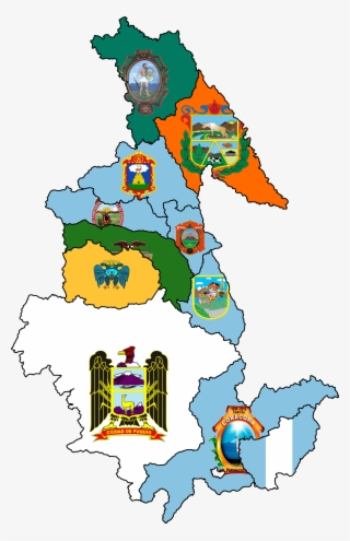 Flag Map Of Provinces Of Ayacucho - Illustration
