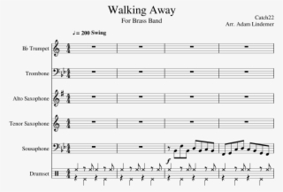 Walking Away Sheet Music For Trumpet, Trombone, Alto - Jaws Sheet Music Alto Sax
