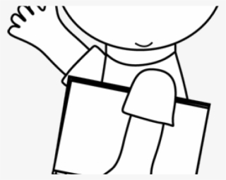 Little Boy Clipart Walking Away - Clip Art