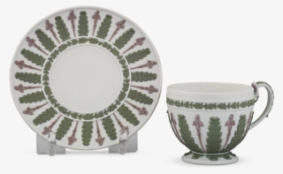 Tri-color Jasper Cups And Saucers By Wedgwood - Vector Graphics