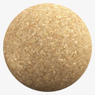 Cork002 Sphere - Rundt Tæppe Gul