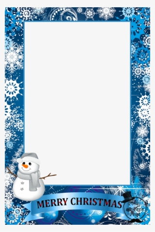Merry Christmas - Transparent Christmas Frame Portrait