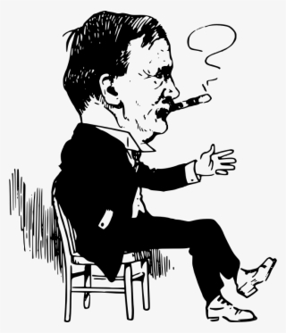 Smoking Chair Man - Illustration