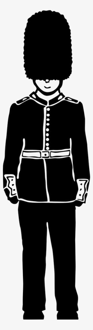 Mono Colour Queen's Guard Wall Sticker Tenstickers - Queens Guard Silhouette