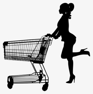 Big Image - Women Pushing Shopping Cart