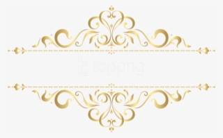 Free Png Download Golden Ornament Clipart Png Photo - Gold Floral Ornament Png