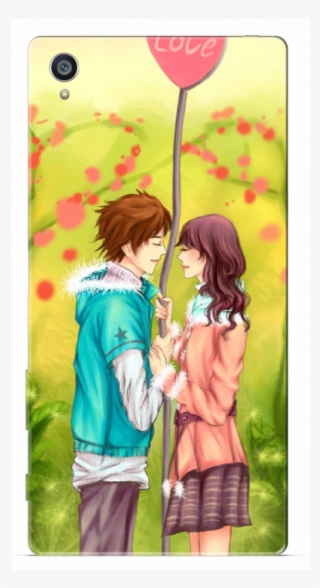 Sony Xperia M4 Love Couple Designer 3d Printed Mobile - Romantic Cartoon Pic Love Couple