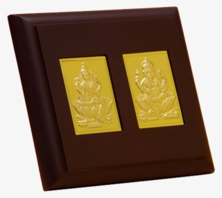 Table Lakshmiji Ganeshji Rectangle Plain - Gold