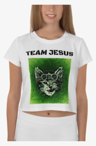 Team Jesus All-over Print Crop Tee - T-shirt