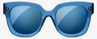Chimi Oversize Square Sunglasses In Transparent Blue - Reflection