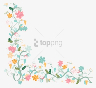 Free Png Watercolor Flower Vector Border Png Image - Flower Border With Transparent Background