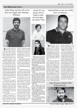48 The Us Fiji Times The Bollywoods News Kabir Khan - Gentleman