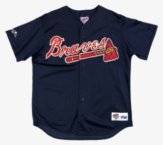 Vintage Atlanta Braves Jersey Navy Blue - Atlanta Braves