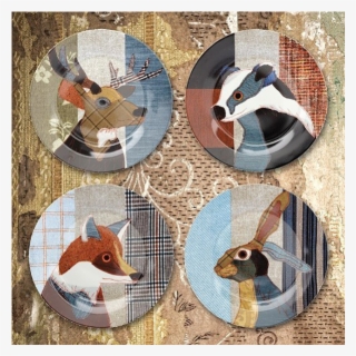 Beasties Set Four Side Plates - Plate