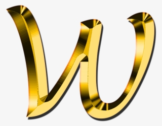 Letters, Abc, W, Alphabet, Learn, Education, Read - Gold W Letter