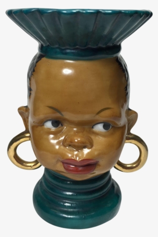 Ethnic Tribal Lady Head - African Vases