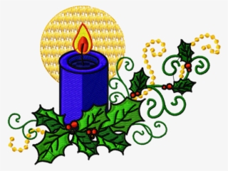 Christmas Candles 10 Machine Embroidery Designs Cd - Illustration