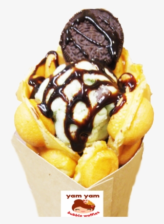 Yam Yam Bubble Waffles - Egg Waffle Ice Cream Png