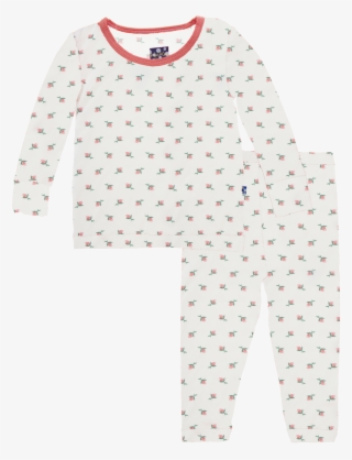 Kickee Pants Custom Print Long Sleeve Pajama Set - Polka Dot