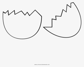 Cracked Egg Coloring Page - Line Art
