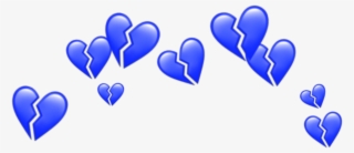 Blue Hearts Heart Crowns Crown Heartscrown Heartcrown - Broken Heart